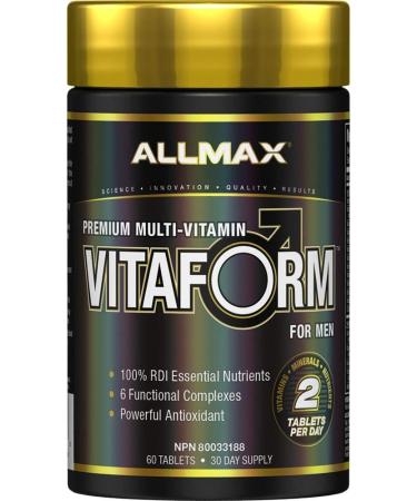 ALLMAX CASEIN-FX Vanilla 2lb & VITAFORM - Premium - Performance Multi-Vitamin for Men - 30-day Supply - 60 Count - Buy Online on GoSupps.com