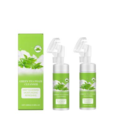 FFEEJ Green Tea Foaming Facial Cleanser Gentle Cleansing Pore Minimizer Refreshing & Moisturizing Face Wash