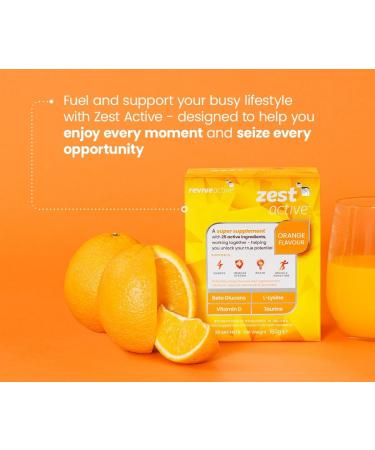 Revive Active Zest Active | 25 Active Ingredients in One Daily Sachet | 30 Day Supply | Supports Energy Immune System Brain & Muscle Function - Buy Online on GoSupps.com