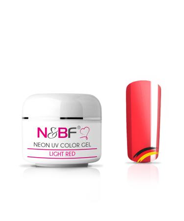 N&BF neon color gel 5ml |Light Red (red) |UV Color Gel for Geln gel |Effect gel for artificial fingernails middle viscoses |Made in EU |Nagelgel uv neon |Color gel without acid + self -smoothing