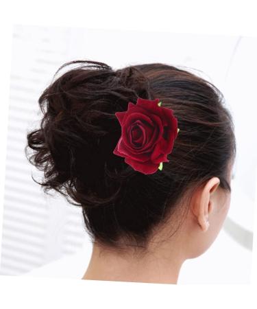 minkissy 2 1 Hibiscus Hair Clip Red Artificial Flowers Flower Hair Clips for Women Hair Clips for Women Thick Hair Rose Hairpin Rose Flower Hair Comb Hair Piece Blossom Hair Accessories medium Rosso - Buy Online on GoSupps.com