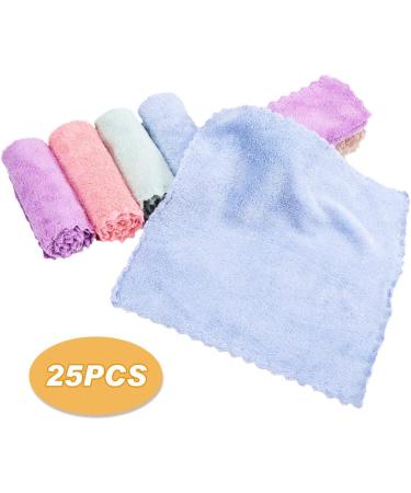 Denpetec 24Pcs Microfiber Face Towel Set with Women's Coral Fleece Headband - Highly Absorbent and Easy to Carry Wash Cloths - Buy Online on GoSupps.com