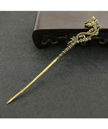 HEALLILY Hair Sticks Vintage Bronze Chinese Retro Hair Chopsticks Dragon Chignon Pin Women Antique Hair Accessories Decorative - Buy Online on GoSupps.com