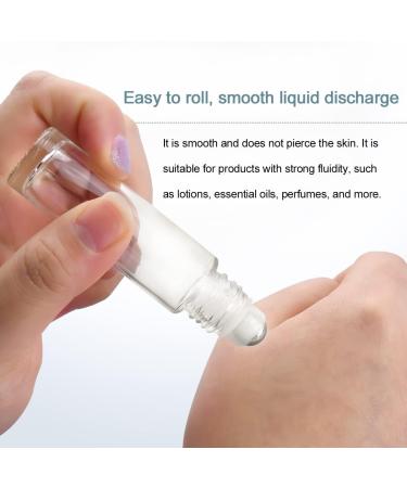 10pcs 10ml Clear Glass Roller Ball Bottles with Bamboo Lids for Essential Oils - Refillable and Eco-Friendly - Buy Online on GoSupps.com