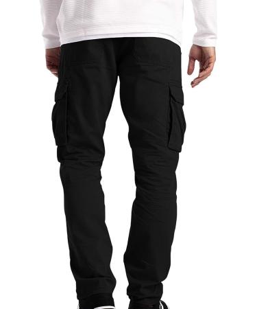 Ronony Men's Camouflage Patchwork Cargo Pants - Fashionable Slim Fit Jogging & Fitness Trousers for Outdoor Sports - Stretchy & Comfortable Black Joggers - Buy Online on GoSupps.com