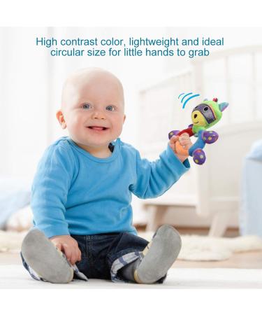 HAHA Baby Teething Rattle Toy | Soft Handbell Grab Shaker | Infant Boy Girl Learning Toy | Crinkle Squeaky Sensory Travel Accessory for 0-12 Months - Buy Online on GoSupps.com