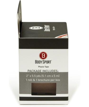 Body Sport Physio Tape  Kinesiology Tape to Support Muscles and Joints Natural 2 in x 5.5 yds - Buy Online on GoSupps.com