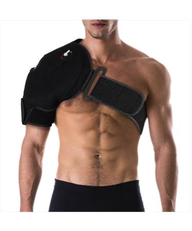 NatraCure Hot or Cold Therapy Shoulder Ice Pack Wrap, Shoulder Brace for Shoulder Pain Relief - (Heating Pad for Rotator Cuff Injuries, Surgery, Gym Injuries, Baseball, Pitching Injuries) - 6032