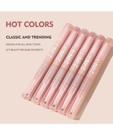 2-in-1 Matte Lip Liner Pencil Red Lipstick Set - Longwear, Waterproof, and Pigmented Lip Pencil with Jojoba Oil - Non-fading, Non-stick Cup Lip Liner - Buy Online on GoSupps.com