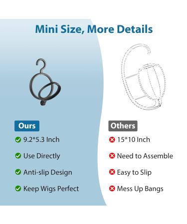 ORROENS Hanging Wig Stand - Premium 3 Pack for Display, Storage & Styling | Portable & Durable Wig Hanger to Keep Wigs in Shape - Buy Online on GoSupps.com