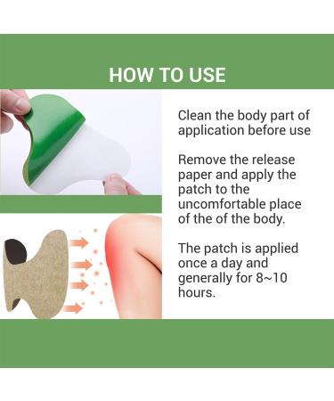 Natural Pain Relief Patches for Knee Neck Back & Shoulders | Wormwood Patch for Fast Relief - Buy Online on GoSupps.com