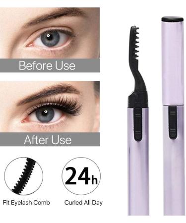 Heated Eyelash Curler Eyelash Curler Electric Electric Heated Eyelash Curler Portable Electric Eyelash Curler for Curled Eyelashes Painless Curved Beauty Make Up Tool Quick Heating&Long Lasting - Buy Online on GoSupps.com