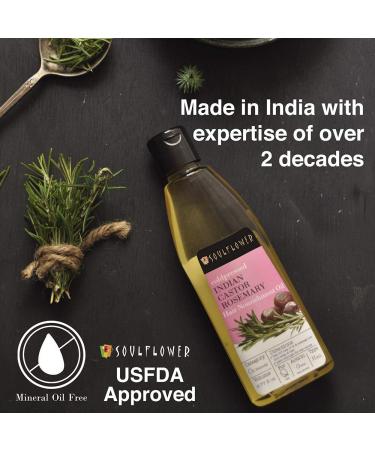 Soulflower Castor Rosemary Hair Scalp Oil Pack - Hydrate & Nourish | 100% Pure Natural Organic - No Mineral Oil | 2 Bottles x 13.4 fl.oz - Buy Online on GoSupps.com