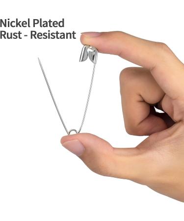 Large Safety Pins 2.2 inches (56mm)  Size 4  200 pcs  Nickel - Plated Steel (200) - Buy Online on GoSupps.com