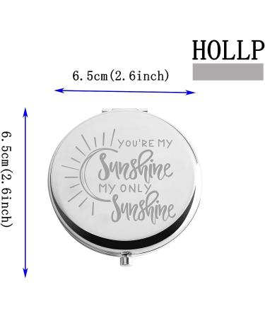 HOLLP Sister Friendship Jewelry - You're My Sunshine Makeup Pocket Mirror for Women - Buy Online on GoSupps.com