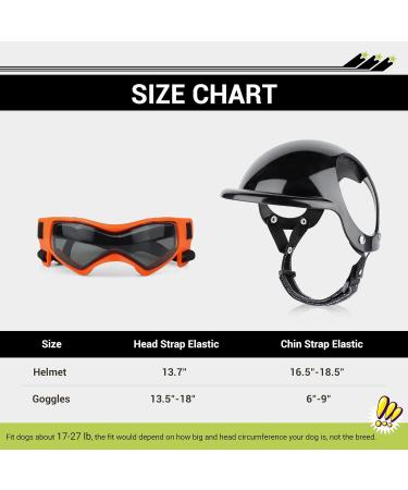 Namsan Anti-UV Dog Glasses & Helmet | Windproof Eye Protection Sunglasses for Small/Medium Dogs - Cool Orange Motorcycle Pet Gear - Buy Online on GoSupps.com