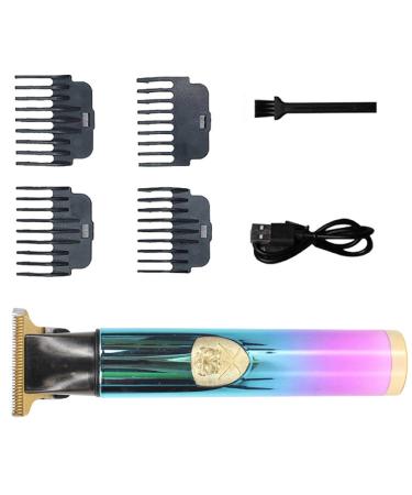 Dous T9 Hair Trimmer Professional T9 Mens T-Hair Clippers Electric Zero Gapped Cordless Hair Trimmer for Haircut & Grooming Rechargeable Green Purple