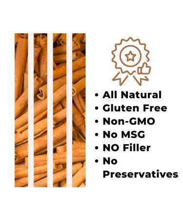 Cassia Cinnamon Sticks 4 - 8 oz | Strong Aroma for Crafting, Baking, Cooking & Beverages | Natural, Non-GMO, Vegan, Gluten-Free - Buy Online on GoSupps.com