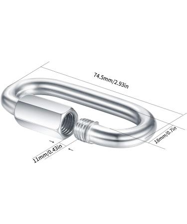 4 Pack M8 Heavy Load Carabiner Hooks - Stainless Steel Quick Coupling for Camping Hiking Fishing & Outdoor Activities - 500 kg Capacity - Buy Online on GoSupps.com