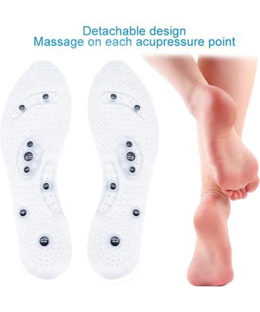 Magnetic Acupressure Insoles for Pain Relief | Cuttable Foot Massage Inserts for Men & Women - Thin Reflexology Soles - Buy Online on GoSupps.com