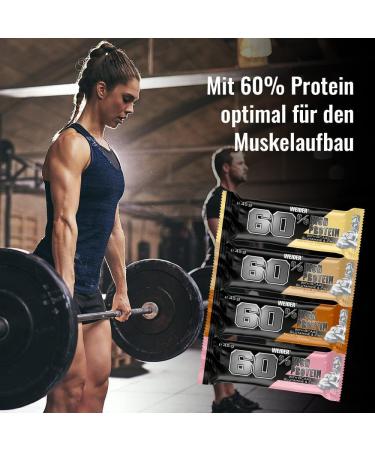 Weider 60% Protein Bar - High Protein Strawberry-Yoghurt BCAA & Glutamine for Muscle Building | 24x45g - Buy Online on GoSupps.com