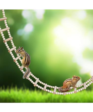Wooden Bird Ladder & Climbing Toys for Parrots Hamsters & More - 28 Ladders (61.81 x 3.14 in) - Perfect for Fun & Exercise - Buy Online on GoSupps.com