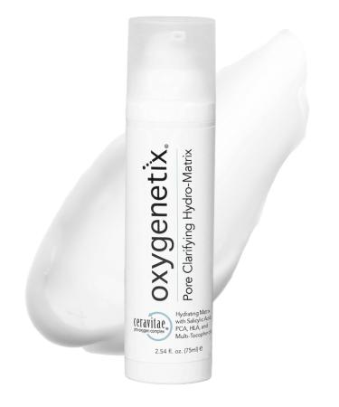 Oxygenetix Pore Clarifying Hydro-Matrix | Hyaluronic Acid Face Cream & Moisturizer for Clear-Looking Skin | Daily Hydrating Lotion with Salicylic Acid (2.5 oz)