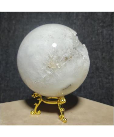 Natural Sphere Natural White Crystal Cave Moss Water Grass Agate Ball Feng Shui Home Decoration 1pc 1100-1200g - Buy Online on GoSupps.com