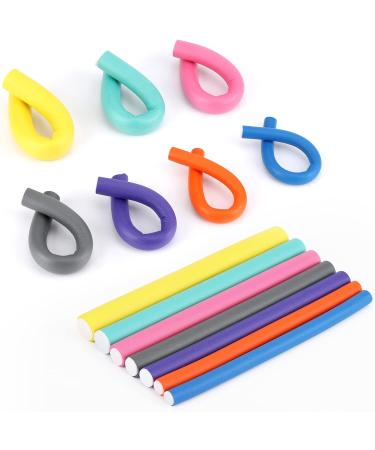 42-Pack Bendy Rollers Durable Foam Curler Roller Set Hair Bendy Curlers Tool DIY Salon Hair Styling Curling Sticks with Case - Buy Online on GoSupps.com