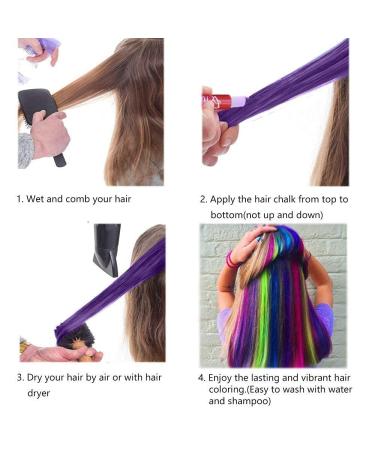 Qivange Hair Chalk Pens - 12 Pieces Temporary Hair Color for Kids 4-13+ Years - Washable & Non-Toxic - Perfect Halloween Gift for Girls and Boys - Buy Online on GoSupps.com