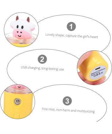 CANIGHT Moisturizer Cute Handheld Fan and Humidifier Aromatherapy Diffuser Plastic Material Yellow 3.8x3.8x10.8cm - Buy Online on GoSupps.com