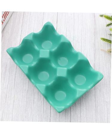 GLEAVI 6 Egg Holder for Fridge Eggs Countertop Egg Holder Practical Egg Tray Container Household Tableware Green 14.5x9.5x3.2cm - Buy Online on GoSupps.com