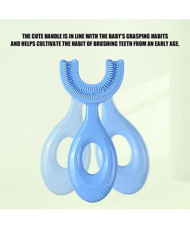 Buy U-Shaped Silicon Bristle Toothbrush for Kids | 360-Degree Soft Toothbrush for Ages 6-12 | Food-Safe Silicone Gentle Oral Care - Buy Online on GoSupps.com