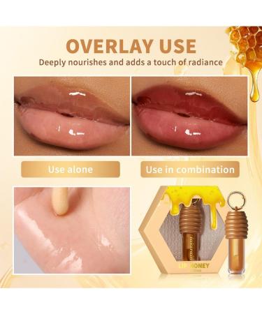  SONGVISON Honey lip oil with moisturizing formula for a glossy finish deeply moisturizes and nourishes dry lips non-sticky and comfortable long lasting - Buy Online on GoSupps.com