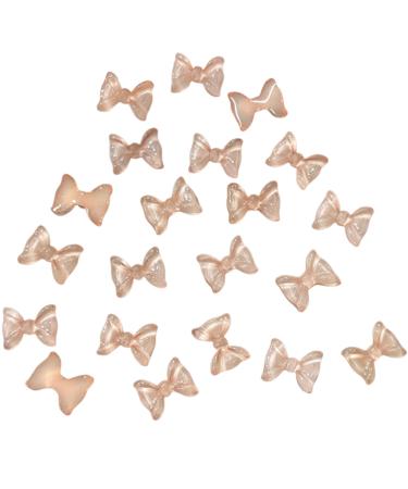50x Cute Bowknot Nail Resin Nails Art Decorations 3D Nails Art Jewels Supplies For Acrylic Nails 50x 3d Nails Art Bowknot Nail Nails Decoration Jewels Supplies pale yellow