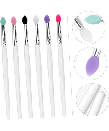 NOLITOY 6pcs Eye Shadow Brush Eyeshadow Makeup Brush Makeup Sponge Lip Brush Smudger Make up Silicone Brush - Buy Online on GoSupps.com