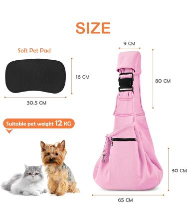 All-Sopets Dog Carrier Bag | Breathable & Convenient Pet Carrier for Small Dogs & Cats | Safer Transport with Adjustable Straps | Pink - Buy Online on GoSupps.com