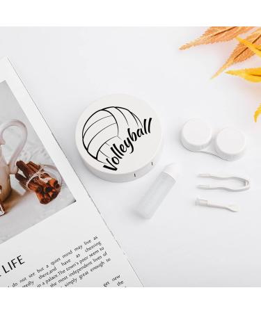 Love Is Volleyball Round Case For Contact Lens Kit Storage Box with Mirror Printed - Buy Online on GoSupps.com