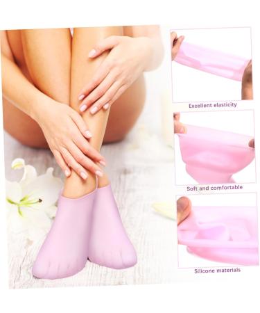 HONMEET 4 Pairs Silicone Socks Moisturizing Socks Gel Socks Sleep Socks for Women Spa Socks Foot Care Supplies Spa Use Socks Foot Care Socks Silicone Feet Socks Women Socks - Buy Online on GoSupps.com