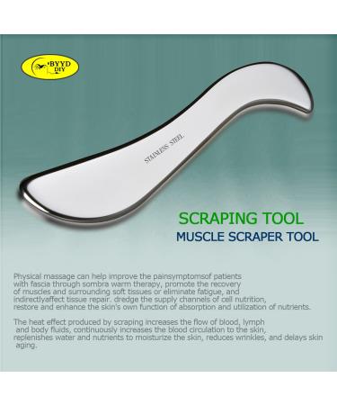 Stainless Steel Gua Sha Muscle Scraper Tool - Physical Therapy & Massage Therapy Tool - Buy Online on GoSupps.com