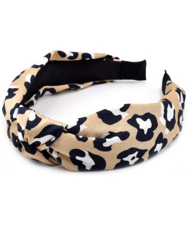 Women's Headbands Vintage Elastic Printed Head Wrap Stretchy Moisture Hairband Twisted Cute Hair Accessories (archleopard) - Buy Online on GoSupps.com