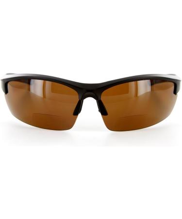 Creekside Wrap-Around Polarized Bifocal Sport Sunglasses - +1.50 Black/Amber for Active Men & Women - Buy Online on GoSupps.com