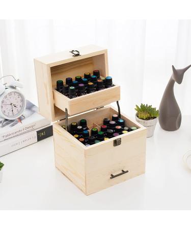 Nenchengli 3-Layer Wood Essential Oil Box - 59 Grid Organizer Storage - Premium Essential Oil Packaging - Buy Online on GoSupps.com