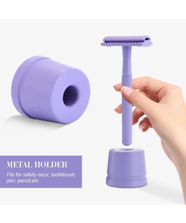 KINGHOOD Purple Metal Razor Stand - 0.43 Opening Dia - For Men and Women - Shaving Razor Holder - Buy Online on GoSupps.com