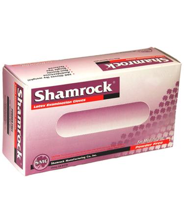 Shamrock 10112-M-cs Med Glove, thin, No Powder, Slick Surface Latex, Medium, Natural
