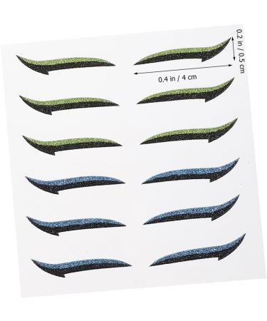 FOMIYES 24 Pairs Glitter Eyeliner Cat Eyeliner Sticker Invisible Eye Line Strips Eyes Adhesive Tape Miss - Buy Online on GoSupps.com