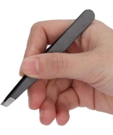 Verdant Touch Makeup Tweezers Stainless Steel Eyebrow Tweezers Portable Black for Eyebrows Facial Hair Ingrown Hair Removal - Buy Online on GoSupps.com