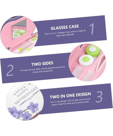 Shop Gatuida 4 Sets Double-Like Glasses Case - 2-in-1 Leather Container for Kids Tweezers and Outdoor Travel - Violet PU Storage Box - Buy Online on GoSupps.com