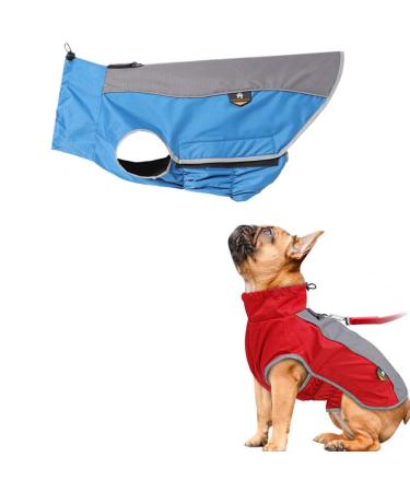 PLUS PO Dog Raincoat Small Dog Waterproof Raincoat Dog Raincoat Dog Full Raincoat Blue MM blue