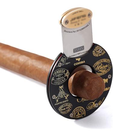 Cigar Cutter Accessories Cigar Metal Plating Engraving Portable Cigar Round Stainless Steel Cigar Scissors - Buy Online on GoSupps.com